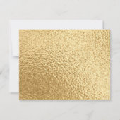 ウェディングシャワーサンキューカードエレガント金ゴールド&ブラック サンキューカード (裏面)