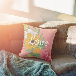 ウェディングシャワーシックバラフラワーズピンク金ゴールドグリッター クッション