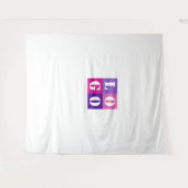 ウェディングシャワータペストリー ロゴを追加 エレガント モダン タペストリー (正面(横))