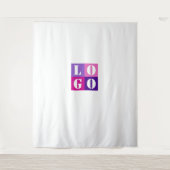 ウェディングシャワータペストリー ロゴを追加 エレガント モダン タペストリー (正面)