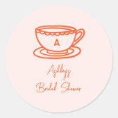 ウェディングシャワーティーのテーマ・ウィムジカル・ドゥードル ラウンドシール (正面)