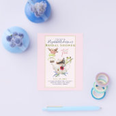 ウェディングシャワーティーパーティーの招待状 かわいい楽しい チラシ (シングル)