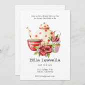 ウェディングシャワーティーパーティーの招待状 招待状 (正面/裏面)