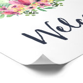 ウェディングシャワーティーパーティーウェルカムサイン ポスター (角)