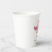 ウェディングシャワーティーパーティーパープルポット 水彩 紙コップ (右)