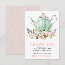 ウェディングシャワーティーパーティー感謝カード 招待状