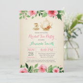 ウェディングシャワーティーパーティー招待状 招待状 (スタンド正面)