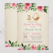 ウェディングシャワーティーパーティー招待状 招待状 (正面/裏面)