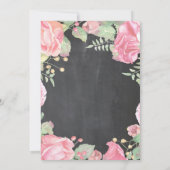 ウェディングシャワーティーパーティー招待状 花 招待状 (裏面)