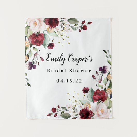 ウェディングシャワーバナー生地サインタペストリー タペストリー (正面)