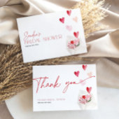 ウェディングシャワーバレンタインデーハート感謝 サンキューカード