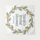 ウェディングシャワーパーソナライズされたタペストリー タペストリー (正面(横))