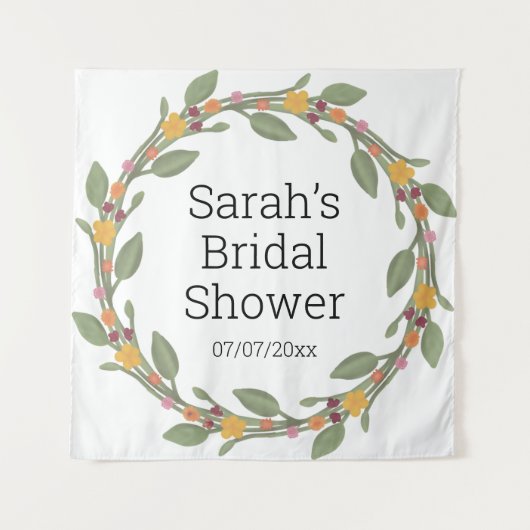 ウェディングシャワーパーソナライズされたタペストリー タペストリー (正面)