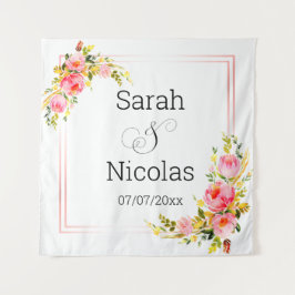 ウェディングシャワーパーソナライズされた壁 タペストリー