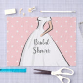 ウェディングシャワーパーティーの優雅なデザイン 結婚式のドレスのクリップアート 薄葉紙 (クラフト)