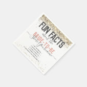 ウェディングシャワーパーティーの楽しい豆知識 ゴールドグリッター ガーリー N スタンダードカクテルナプキン (角)