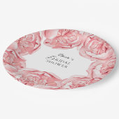 ウェディングシャワーパーティープレート 花 ペーパープレート (アングル)