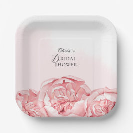 ウェディングシャワーパーティープレート 花 ペーパープレート