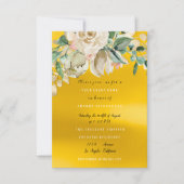 ウェディングシャワーパーティーローズペイントフラワーウォーターカラー 招待状 (正面)