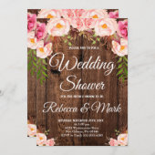 ウェディングシャワーパーティー、フローラウェディングシャワー 招待状 (正面/裏面)