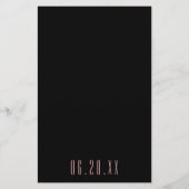 ウェディングシャワービンゴエレガント金ゴールド及びブラックデザイン チラシ (裏面)