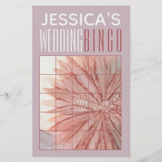 ウェディングシャワービンゴピンクスとラベンダーで素敵 チラシ (正面)