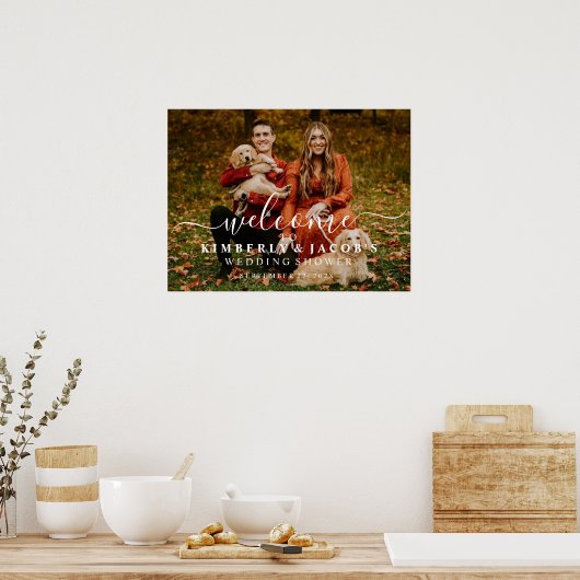 ウェディングシャワーフォトウェルカムデジタルまたはポスター ポスター (キッチン)