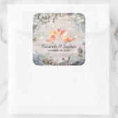 ウェディングシャワーフローラストリングライト&ウッド素朴ライト スクエアシール (バッグ)