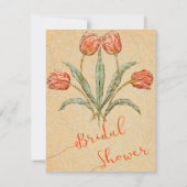 ウェディングシャワーブライダルの美しい招待状 招待状 (裏面)