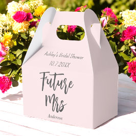 ウェディングシャワーブラッシュピンク 未来のMrs. ギフトボックス フェイバーボックス