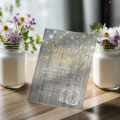 ウェディングシャワーブランシュ おしゃれなラスティックウッド メイソンジャー 招待状