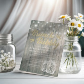 ウェディングシャワーブランシュ おしゃれなラスティックウッド メイソンジャー 招待状