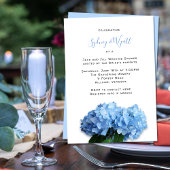 ウェディングシャワーブルーフラワーズジャックンジルカップル 招待状