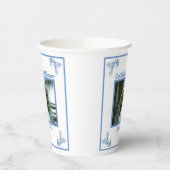 ウェディングシャワーブルー写真 紙コップ (左)