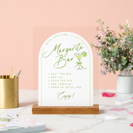 ウェディングシャワーマルガリータバーの作り方 アクリルサイン (ウェディング)