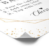 ウェディングシャワーミモザバーテント看板 ユーカリ ポスター (角)