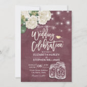 ウェディングシャワーメイスンジャージュレンジライツブルゴーニュ 招待状 (正面)