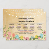 ウェディングシャワーライト フローラル 行程 ヴィンテージ (正面/裏面)