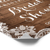 ウェディングシャワーラスティックウッドメイソンジャー ライトレース ポスター (角)