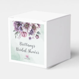 ウェディングシャワーラベンダー&グリーンフラワル フェイバーボックス