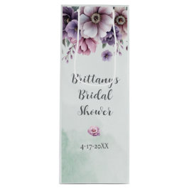 ウェディングシャワーラベンダー＆グリーンフラワル ワインギフトバッグ