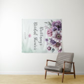 ウェディングシャワーラベンダー&グリーンフラワータペストリー タペストリー (インサイチュ(横))