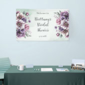 ウェディングシャワーラベンダー＆グリーンフラワー 横断幕 (トレードショー)