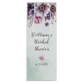 ウェディングシャワーラベンダー＆グリーンフローラル ワインギフトバッグ