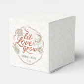 ウェディングシャワーラヴ多肉植物かわいい フェイバーボックス (裏面サイド)