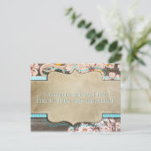 ウェディングシャワーレシピカード - ラスティックフラワーズ ポストカード (スタンド正面)