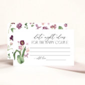 ウェディングシャワーレシピリクエスト同封カード エンクロージャーカード