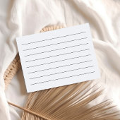 ウェディングシャワーレシピリクエスト ブルー フローラル ガウン エンクロージャーカード