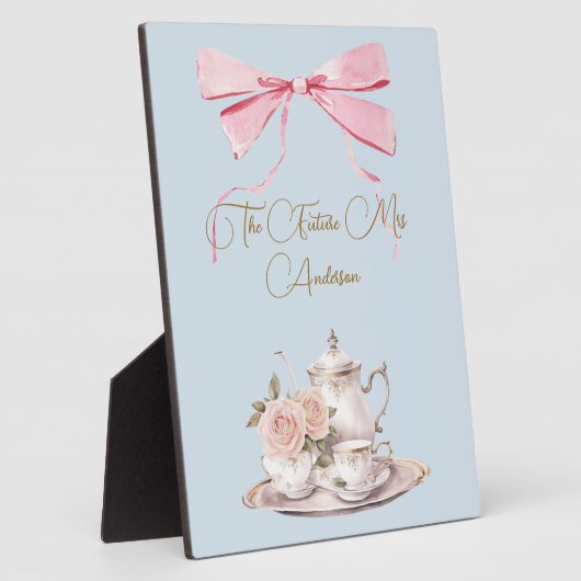 ウェディングシャワーレジェンシーティーパーティーピンクリボン フォトプラーク (側面)