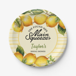 ウェディングシャワーレモン ペーパープレート